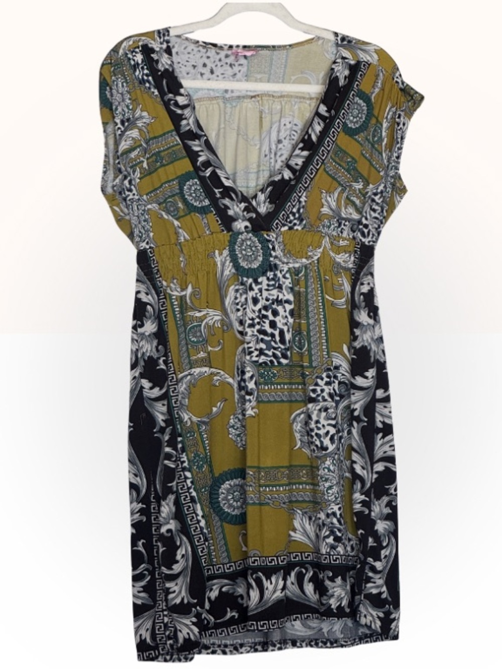 She’s Cool vibrant boho-hippie paisley dress